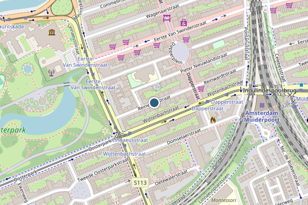 Politie-melding op Reinwardtstraat, Amsterdam op 2 juli, kaart-overzicht