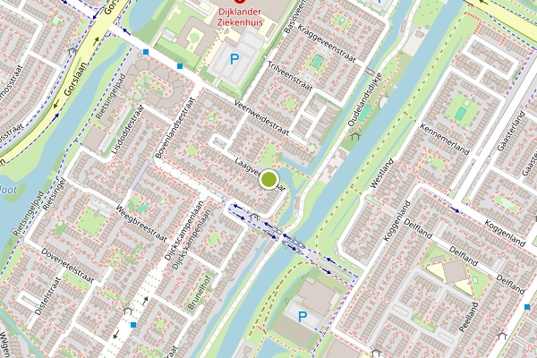 Ambulance-melding op Laagveenstraat, Purmerend op 2 juli, kaart-overzicht