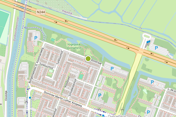 Ambulance-melding op Gruttostraat, Purmerend op 1 juli, kaart-overzicht