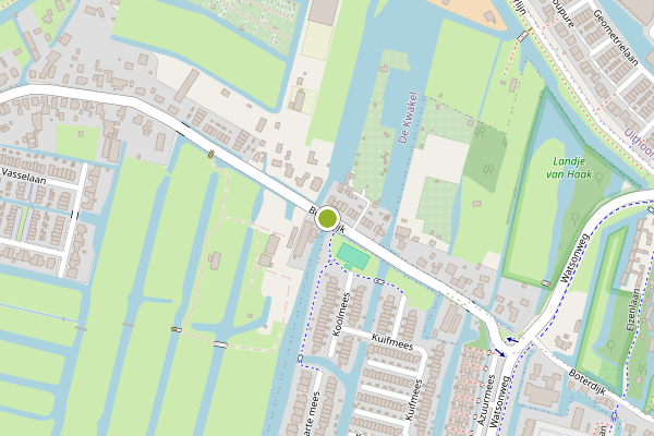 Ambulance-melding op Boterdijk, De Kwakel op 2 juli, kaart-overzicht