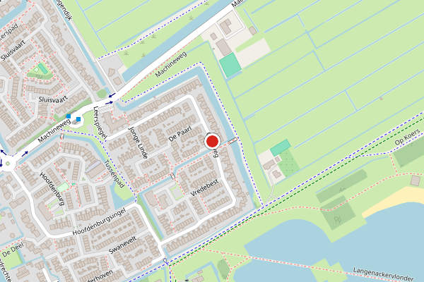 Brandweer-melding op Overweg, Ouderkerk aan de Amstel op 2 juli, kaart-overzicht