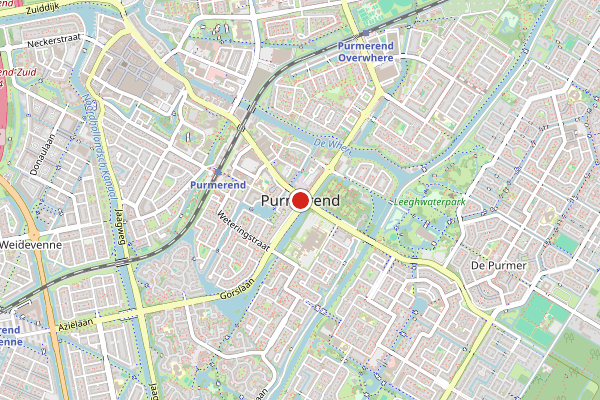 Brandweer-melding op Sluisbrug Kanaalschans, Purmerend op 2 juli, kaart-overzicht