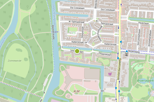 Ambulance-melding op Smeenklaan, Amstelveen op 3 juli, kaart-overzicht