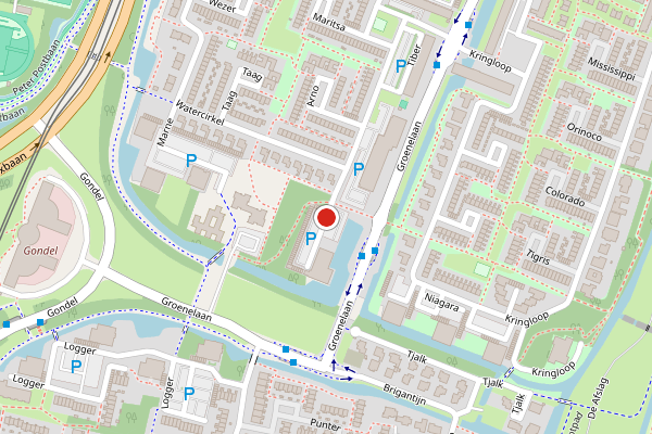 Brandweer-melding op Seine, Amstelveen op 3 juli, kaart-overzicht