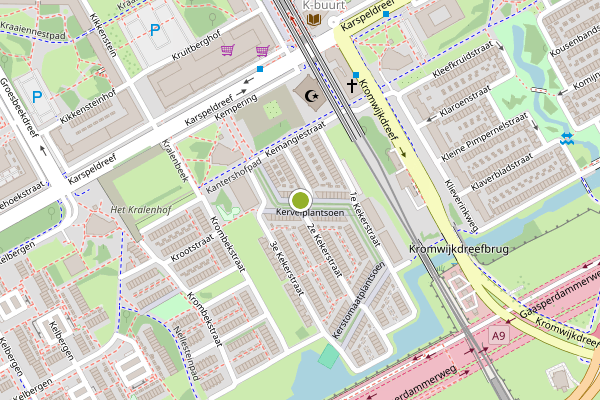 Ambulance-melding op Kervelplantsoen, Amsterdam op 3 juli, kaart-overzicht