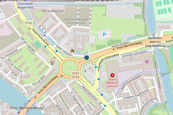Politie-melding op A7 Li, Zaandam op 3 juli, kaart-overzicht