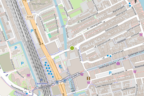 Ambulance-melding op Stationsstraat, Zaandam op 3 juli, kaart-overzicht