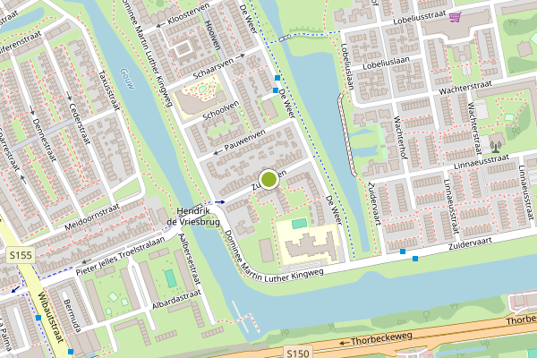 Ambulance-melding op Zuiderven, Zaandam op 7 mei, kaart-overzicht