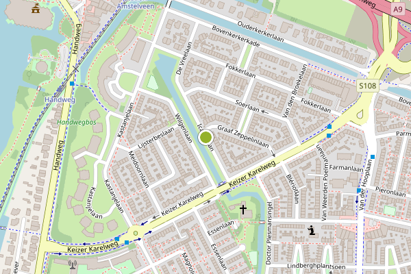 Ambulance-melding op Icaruslaan, Amstelveen op 7 mei, kaart-overzicht