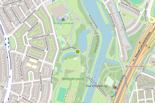 Ambulance-melding op Floraparkweg, Amsterdam op 3 juli, kaart-overzicht