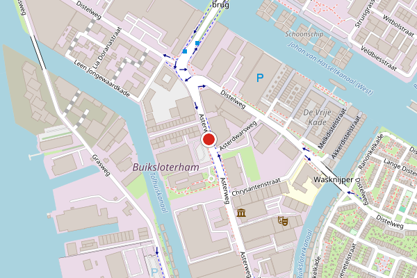 Brandweer-melding op Asterweg, Amsterdam op 7 mei, kaart-overzicht