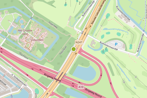 Ambulance-melding op Nieuwe Leeuwarderweg, Amsterdam op 7 mei, kaart-overzicht