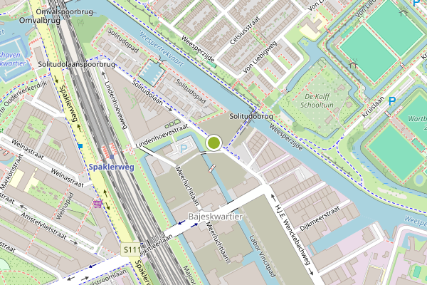 Ambulance-melding op H.J.E. Wenckebachweg, Amsterdam op 7 mei, kaart-overzicht