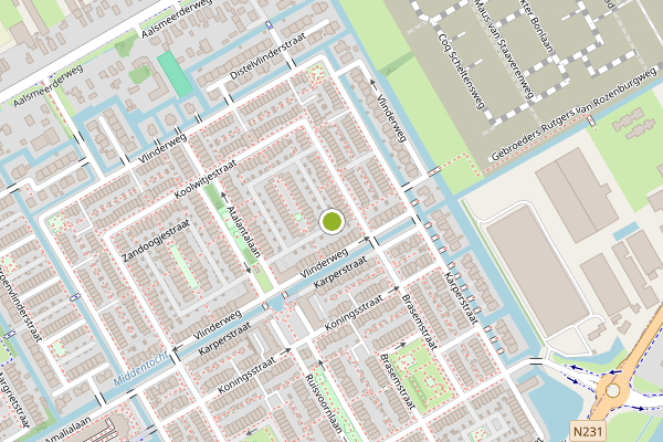 Ambulance-melding op Dagpauwoogstraat, Aalsmeer op 7 mei, kaart-overzicht