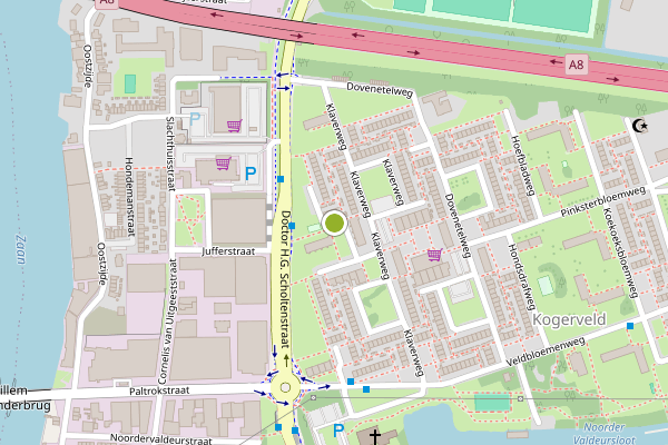Ambulance-melding op Ereprijsweg, Zaandam op 3 juli, kaart-overzicht