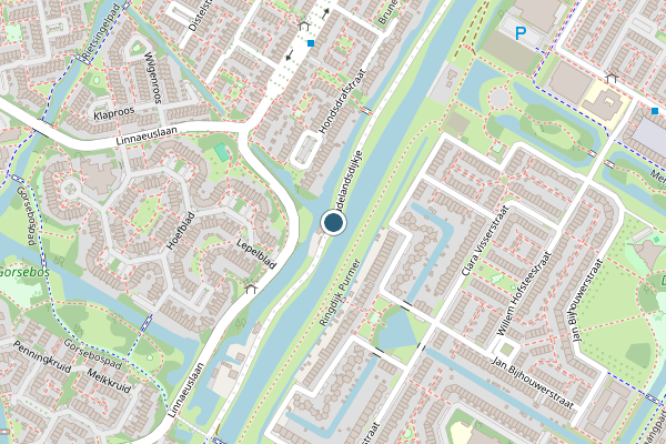 Politie-melding op Oudelandsdijkje, Purmerend op 3 juli, kaart-overzicht