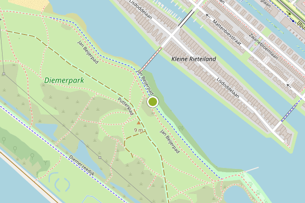 Ambulance-melding op Jan Beijerpad, Amsterdam op 3 juli, kaart-overzicht