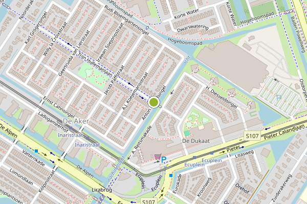 Ambulance-melding op Anton Holzelsingel, Amsterdam op 3 juli, kaart-overzicht
