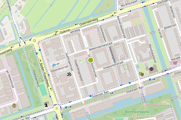 Ambulance-melding op Schoonboomstraat, Amsterdam op 3 juli, kaart-overzicht