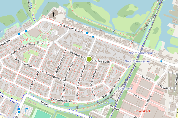 Ambulance-melding op Mgr.dr. H. Poelslaan, Amstelveen op 4 juli, kaart-overzicht