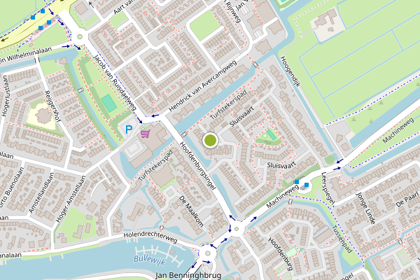 Ambulance-melding op Sluisvaart, Ouderkerk aan de Amstel op 4 juli, kaart-overzicht