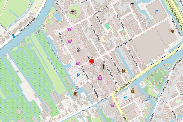 Brandweer-melding op Zijdstraat, Aalsmeer op 4 juli, kaart-overzicht