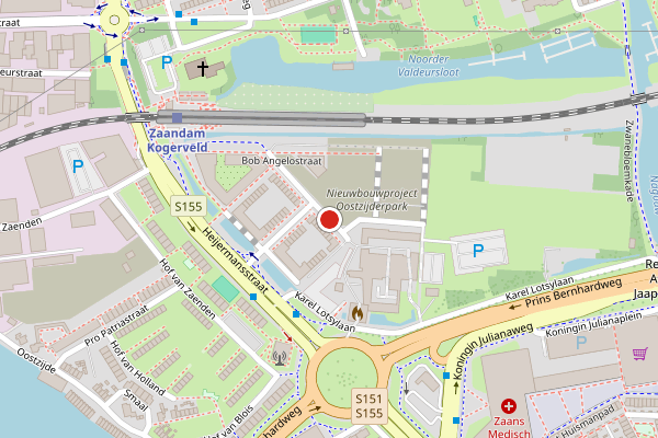 Brandweer-melding op Jacob Israël de Haanstr, Zaandam op 4 juli, kaart-overzicht