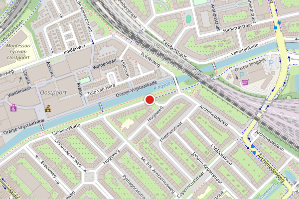 Brandweer-melding op Linnaeuskade, Amsterdam op 7 mei, kaart-overzicht