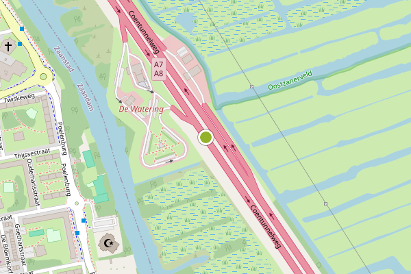 Ambulance-melding op Coentunnelweg, Oostzaan op 4 juli, kaart-overzicht