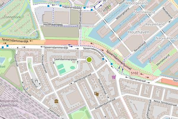 Ambulance-melding op Houtrijkstraat, Amsterdam op 7 mei, kaart-overzicht
