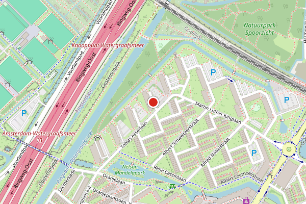 Brandweer-melding op Tobias Asserlaan, Diemen op 7 mei, kaart-overzicht