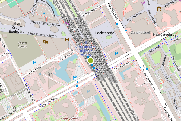 Ambulance-melding op Hoogoordplein, Amsterdam op 4 juli, kaart-overzicht