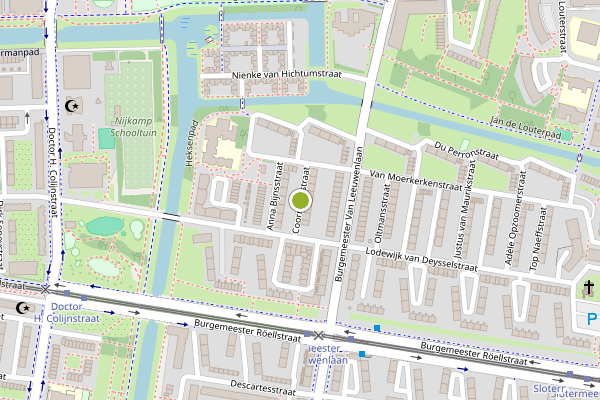 Ambulance-melding op Coornhertstraat, Amsterdam op 4 juli, kaart-overzicht