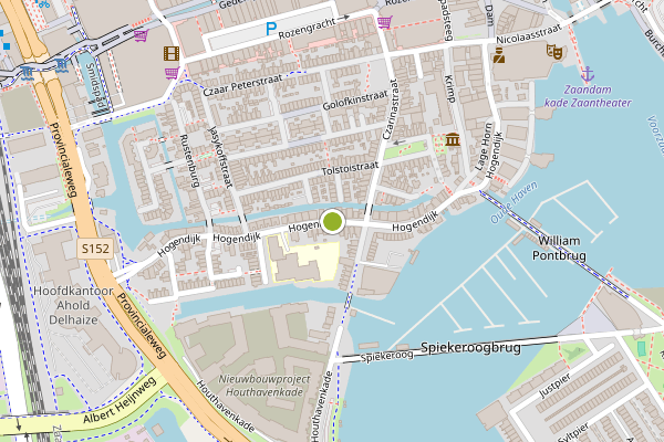 Ambulance-melding op Hogendijk, Zaandam op 4 juli, kaart-overzicht