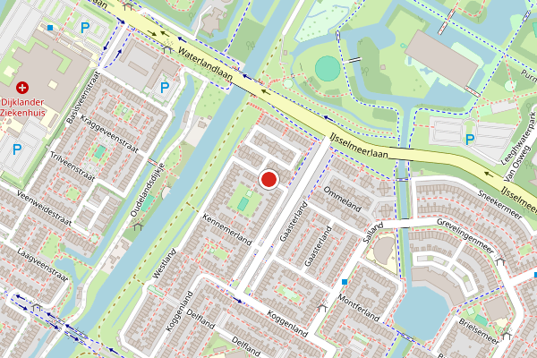 Brandweer-melding op Kennemerland, Purmerend op 4 juli, kaart-overzicht