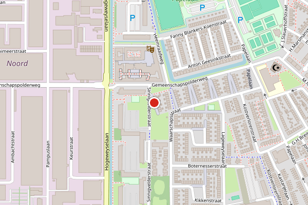 Brandweer-melding op Sinnigvelderstraat, Weesp op 4 juli, kaart-overzicht