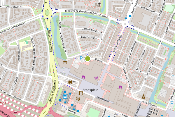 Ambulance-melding op Galerij, Amstelveen op 5 juli, kaart-overzicht