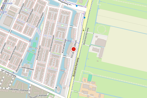 Brandweer-melding op Sint Janskruidlaan, Amstelveen op 5 juli, kaart-overzicht