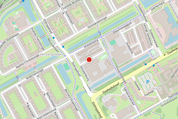 Brandweer-melding op Drostenburg, Amsterdam op 5 juli, kaart-overzicht