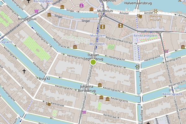 Ambulance-melding op Vijzelstraat, Amsterdam op 5 juli, kaart-overzicht