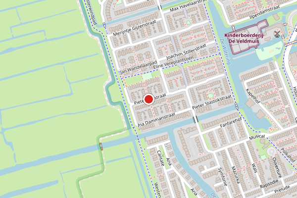 Brandweer-melding op Pieter Basstraat, Zaandam op 5 juli, kaart-overzicht