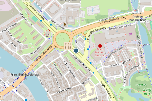 Politie-melding op Heijermansstraat, Zaandam op 5 juli, kaart-overzicht