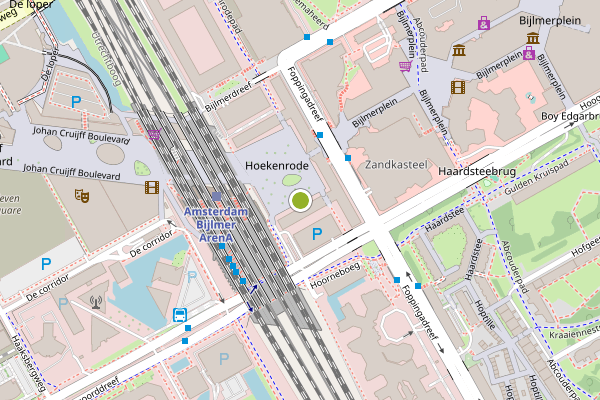 Ambulance-melding op Hoekenrode, Amsterdam op 5 juli, kaart-overzicht