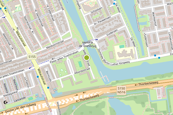 Ambulance-melding op Aalbersestraat, Zaandam op 8 mei, kaart-overzicht