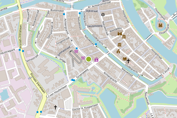 Ambulance-melding op Achtergracht, Weesp op 6 juli, kaart-overzicht