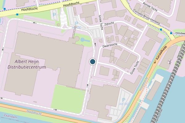 Politie-melding op Grote Tocht, Zaandam op 6 juli, kaart-overzicht
