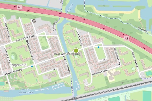 Ambulance-melding op Veldbloemenweg, Zaandam op 6 juli, kaart-overzicht