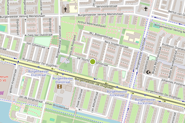 Ambulance-melding op De Tourton Bruynsstraat, Amsterdam op 7 juli, kaart-overzicht