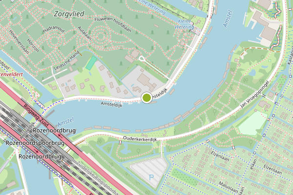 Ambulance-melding op Amsteldijk, Amsterdam op 7 juli, kaart-overzicht