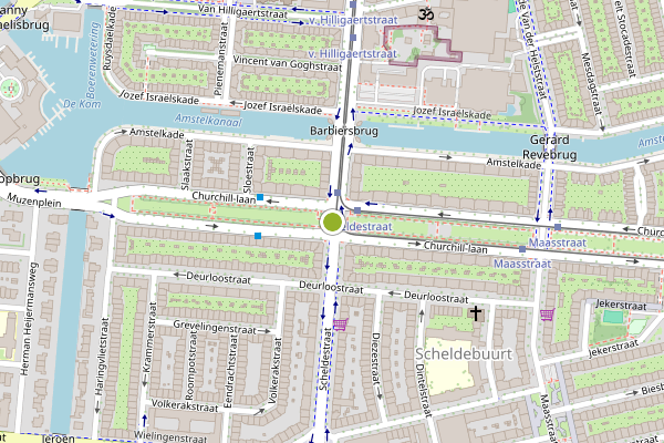 Ambulance-melding op Scheldestraat, Amsterdam op 7 juli, kaart-overzicht